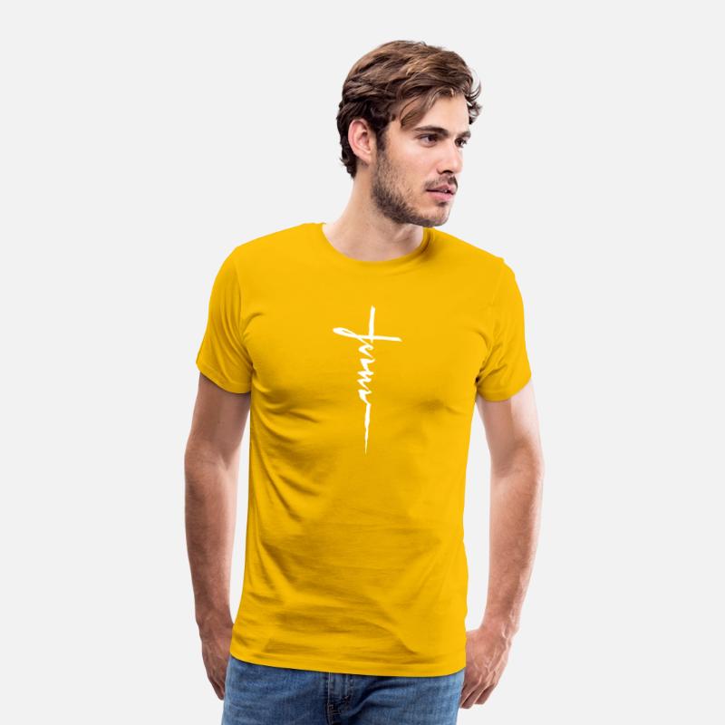Jesus Christian Cross Cursive Inring