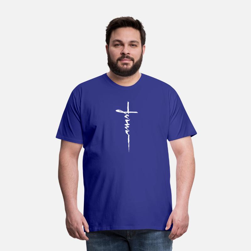 Jesus Christian Cross Cursive Inring