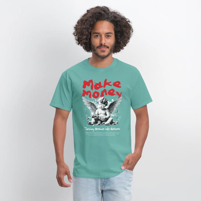 Make Money Angel Shirt, Divine Drip Streetwear Tee