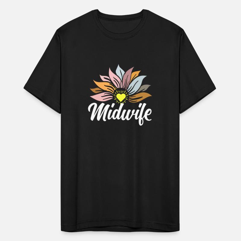 Midwife Floral Heart Emblem Art