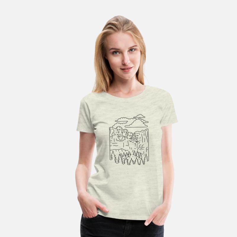 Mount Rushmore South Dakota Mono Line Art