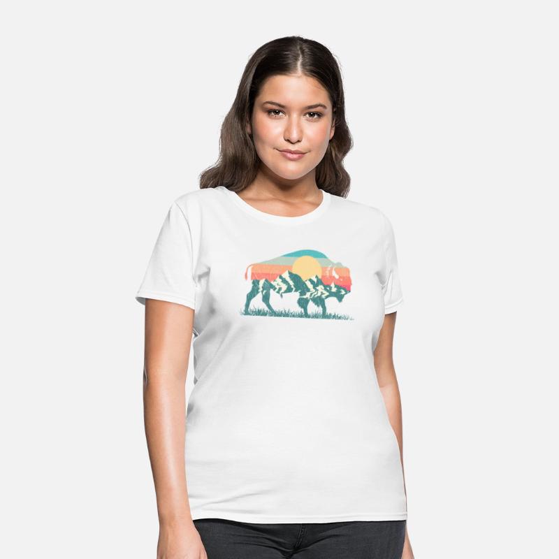 National Park Bison Landscape Buffalo