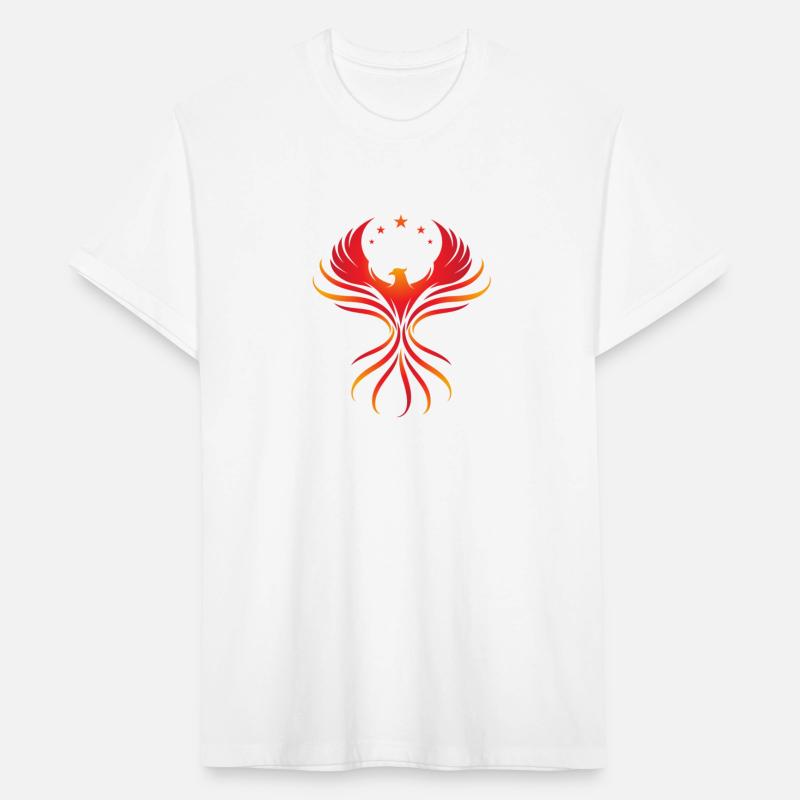 Phoenix Rising: Fiery Bird with Stars