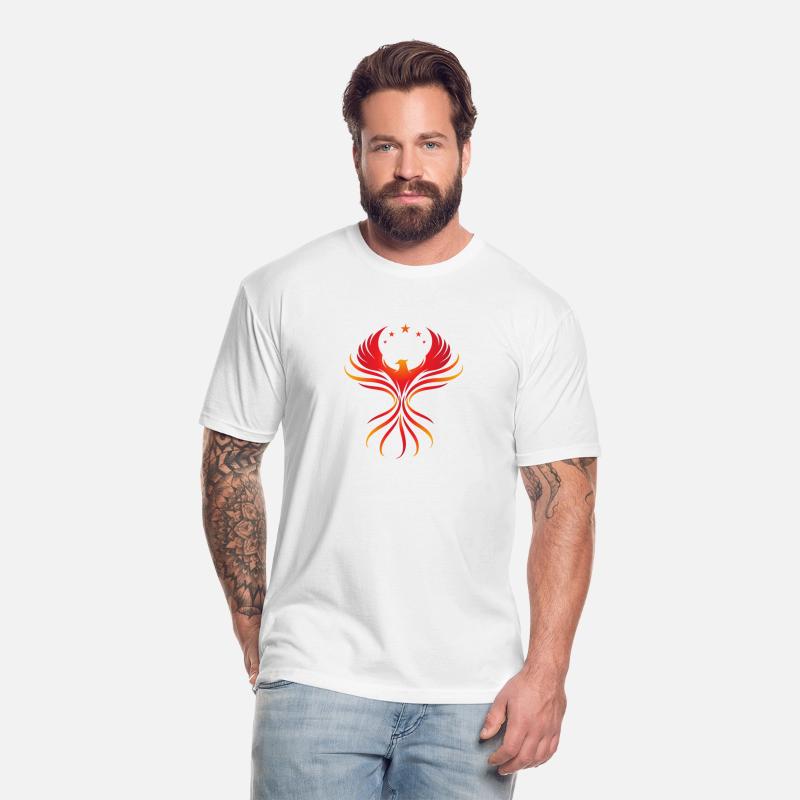 Phoenix Rising: Fiery Bird with Stars