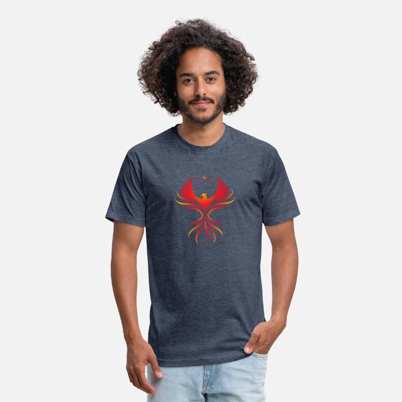 Phoenix Rising: Fiery Bird with Stars