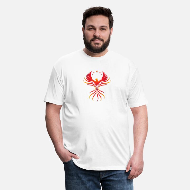 Phoenix Rising: Fiery Bird with Stars