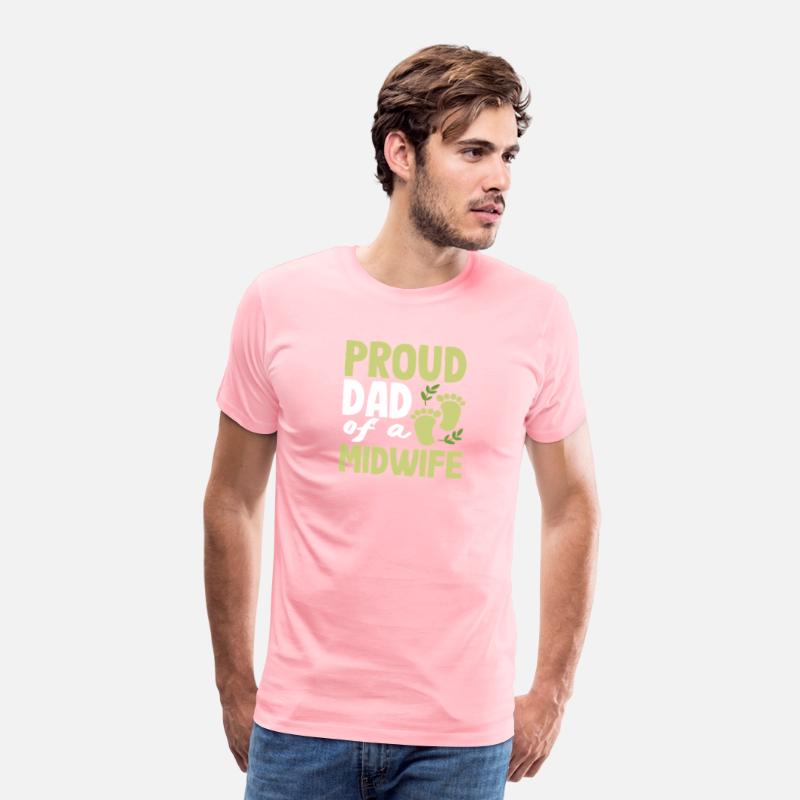 Proud Dad Of A Midwife Footprint Design