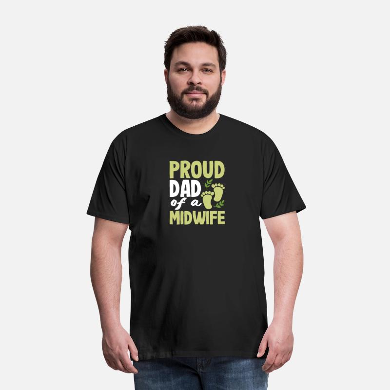 Proud Dad Of A Midwife Footprint Design