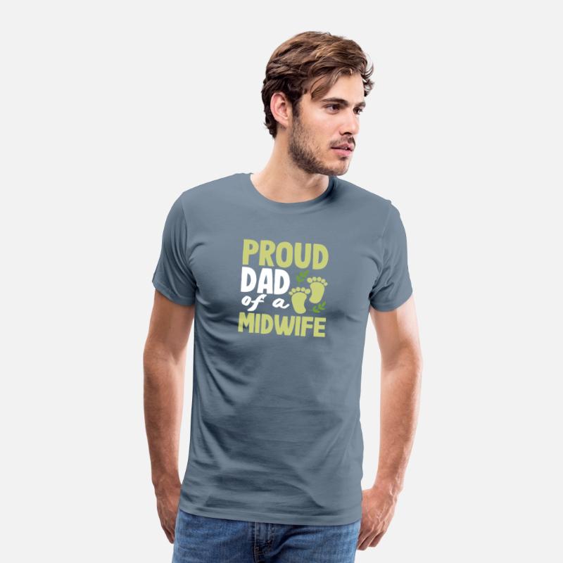 Proud Dad Of A Midwife Footprint Design