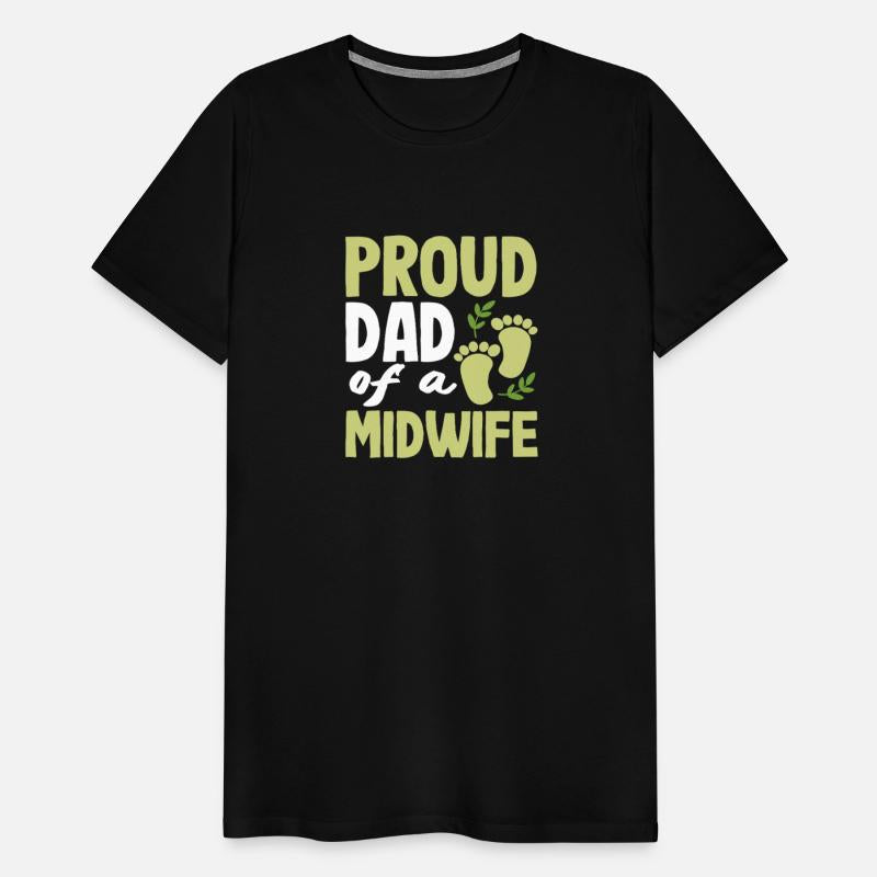 Proud Dad Of A Midwife Footprint Design