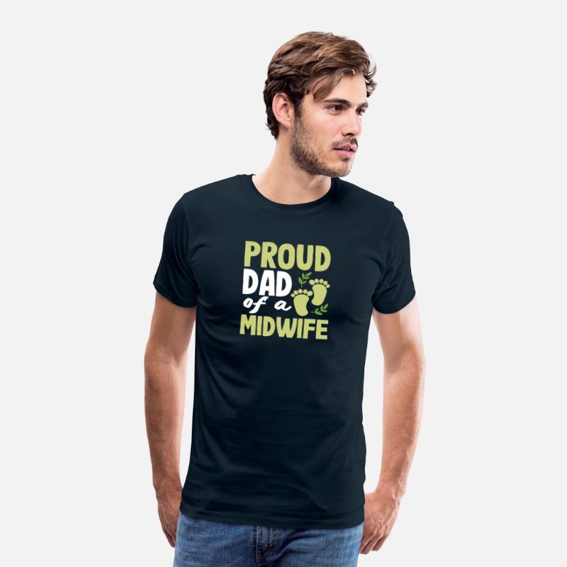 Proud Dad Of A Midwife Footprint Design