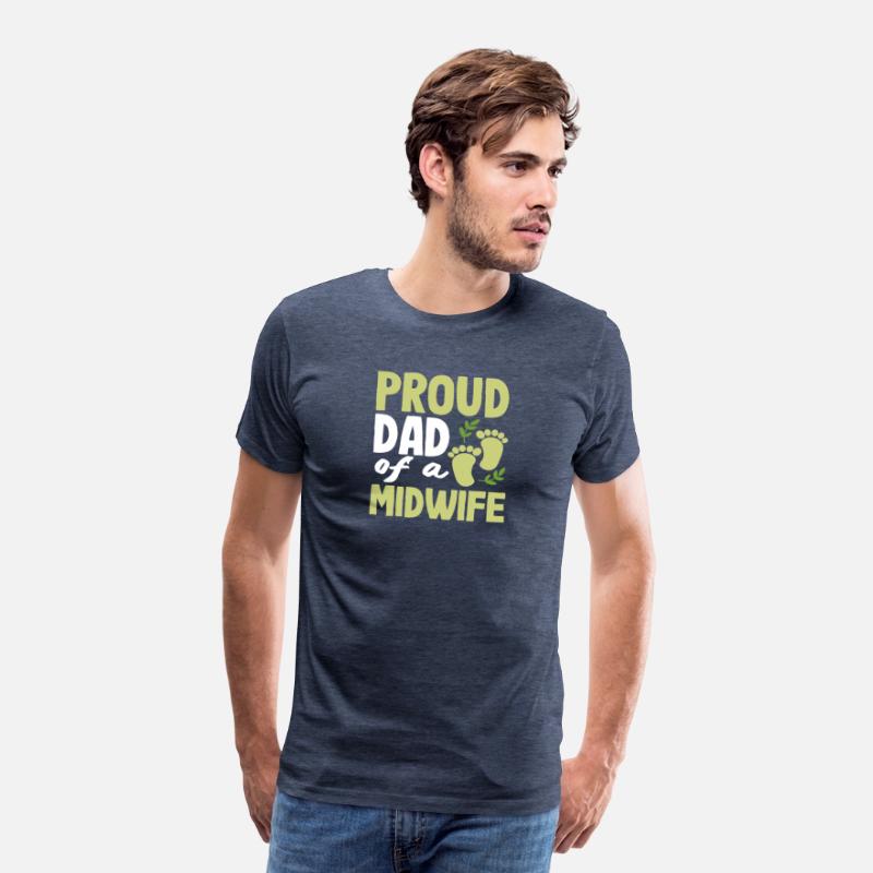 Proud Dad Of A Midwife Footprint Design