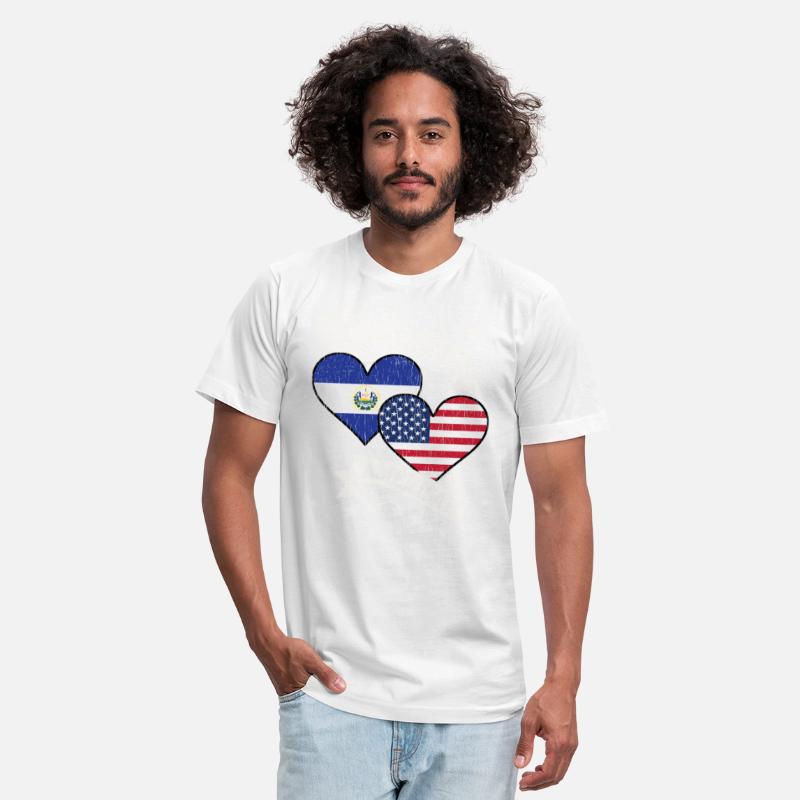 Salvadoran American Heart Flags El Salvador Americ