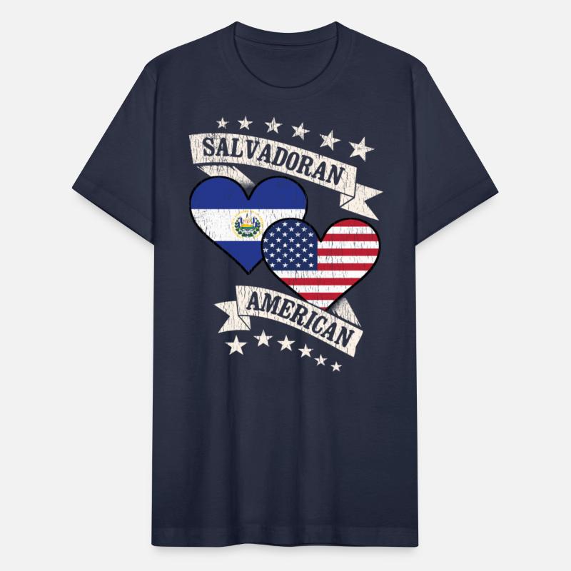 Salvadoran American Heart Flags El Salvador Americ
