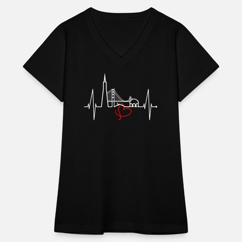 San Francisco Skyline Heartbeat California Lover