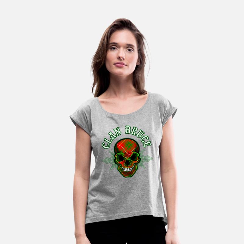 Scottish Clan Bruce Tartan Celtic Skull