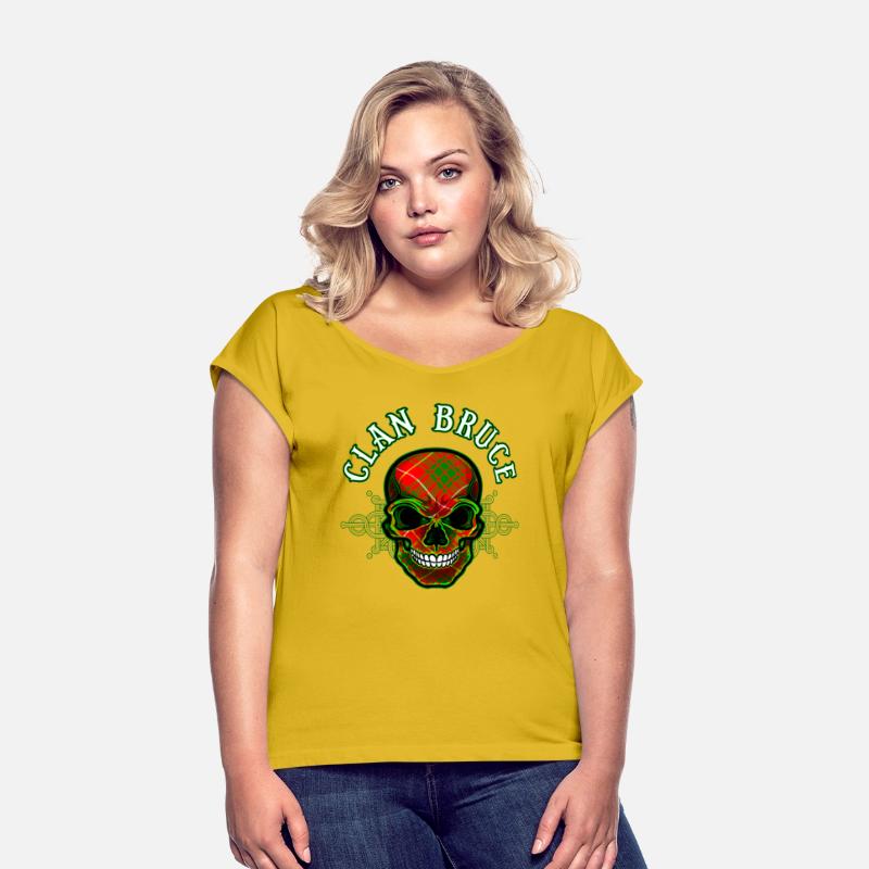 Scottish Clan Bruce Tartan Celtic Skull