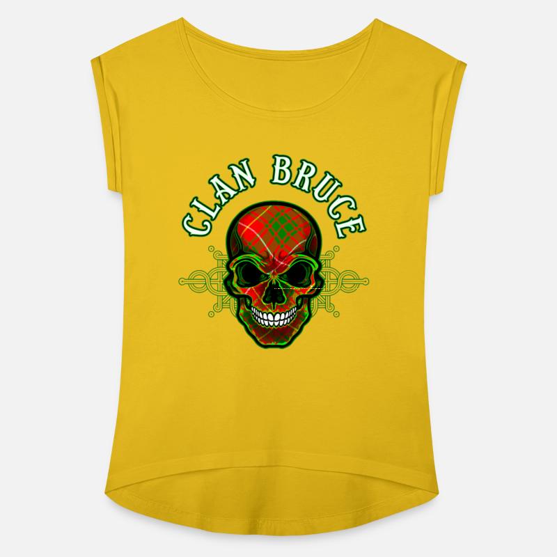 Scottish Clan Bruce Tartan Celtic Skull