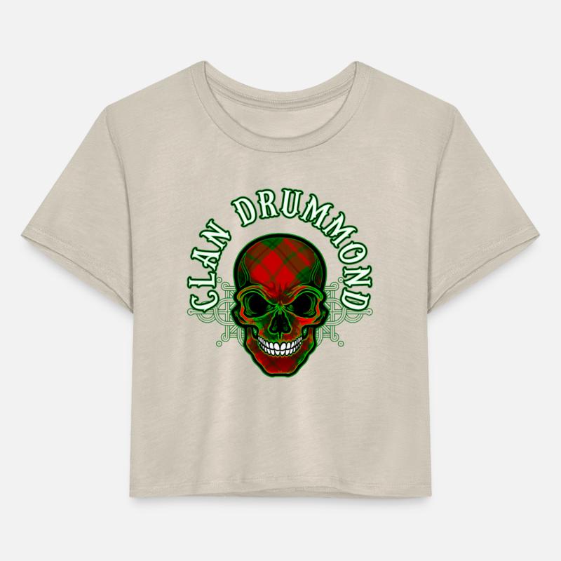 Scottish Clan Drummond Tartan Celtic Skull