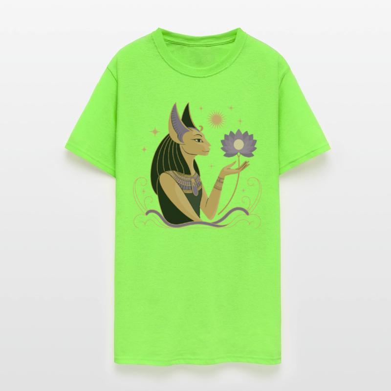 Serene Bastet Holding a Lotus Flower