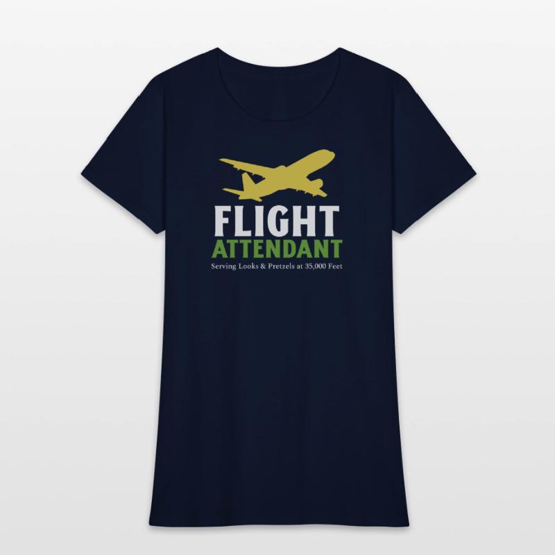 Serving Looks and Snacks Flight Attendant