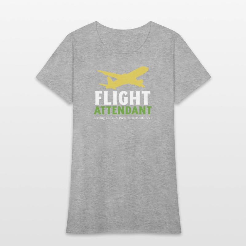 Serving Looks and Snacks Flight Attendant