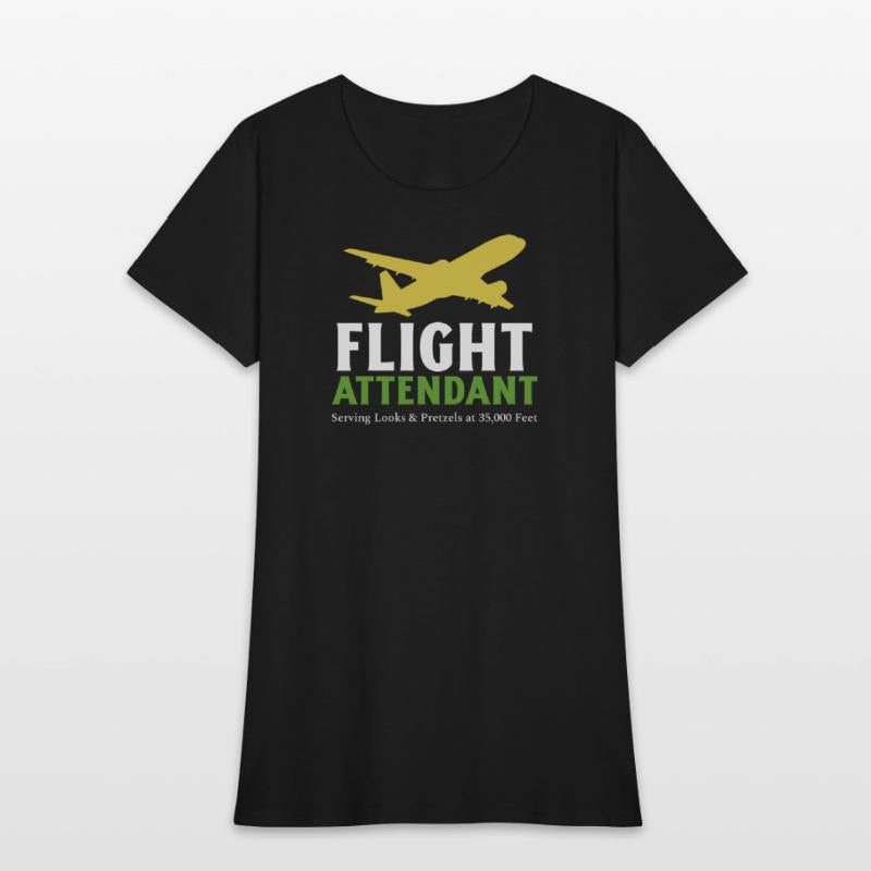 Serving Looks and Snacks Flight Attendant