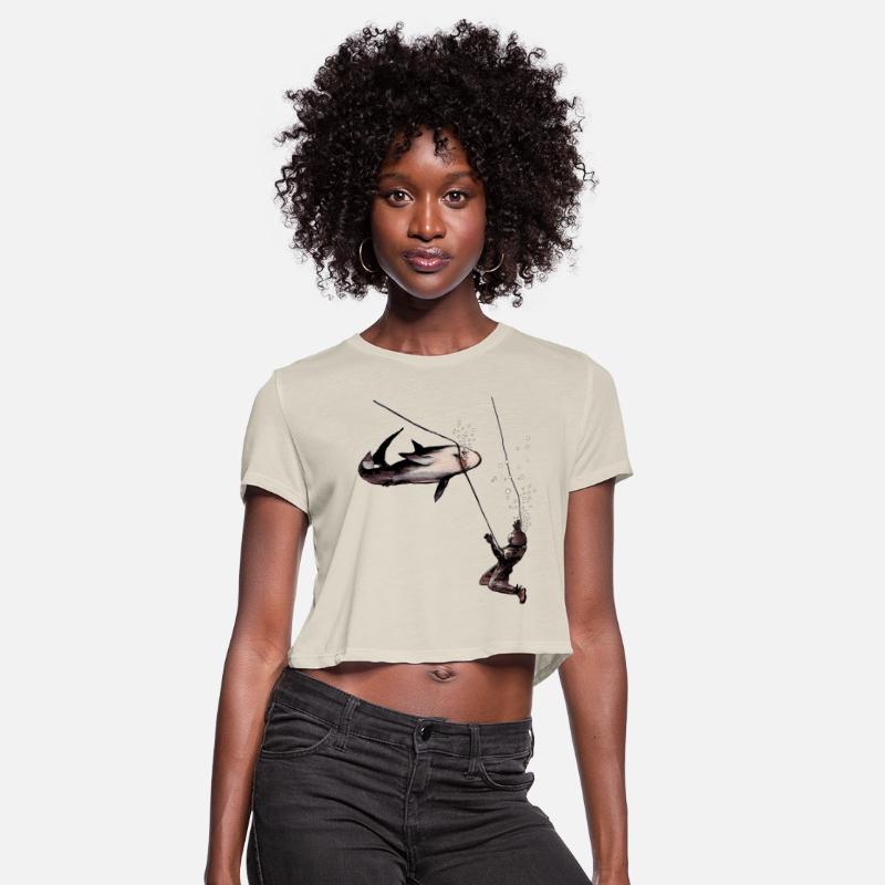 Shark Attack on a Vintage Helmet Diving Diver URM