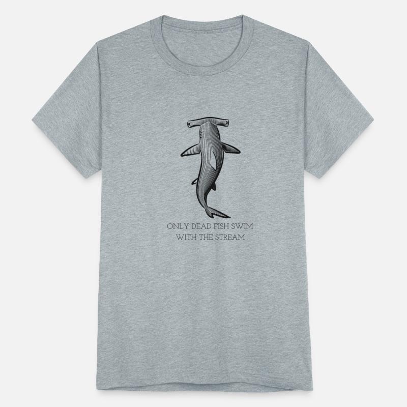 Shark Sayings Funny Only Dead Fish Swim With The