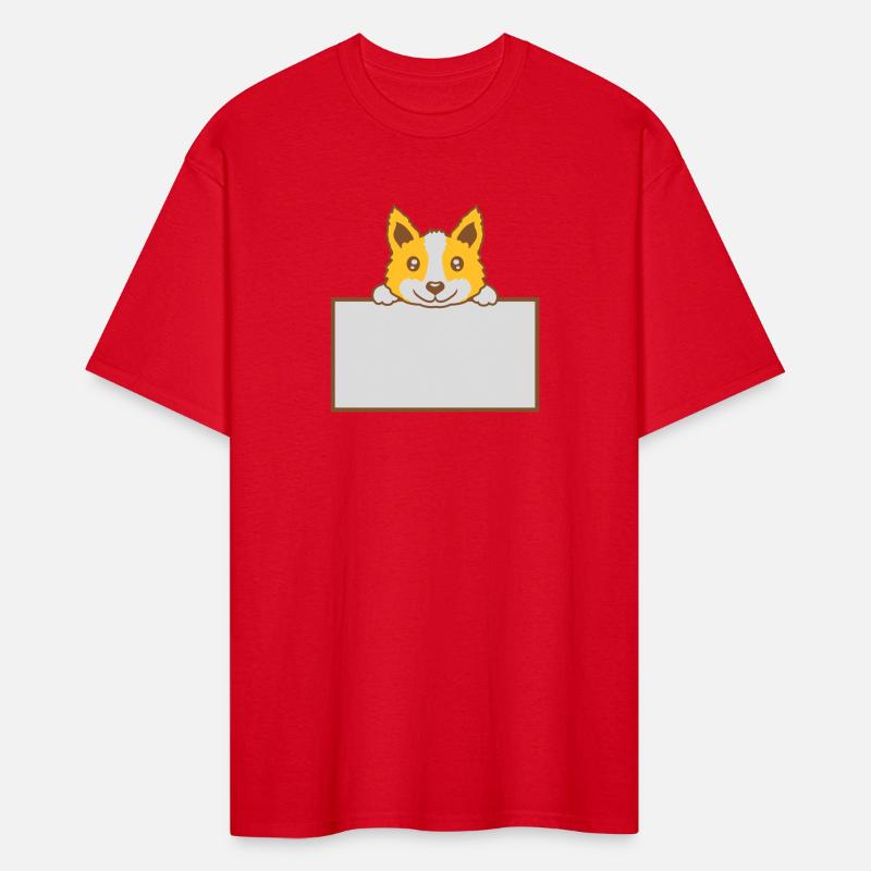 Sign pointing good dog behind wall