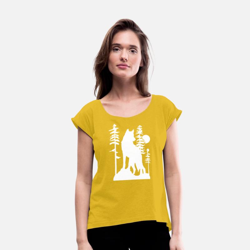 Silhouetted Wolf in Forest Scene