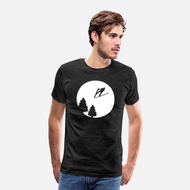 Ski-Jumping Ski Jumper over Full Moon Night Gift