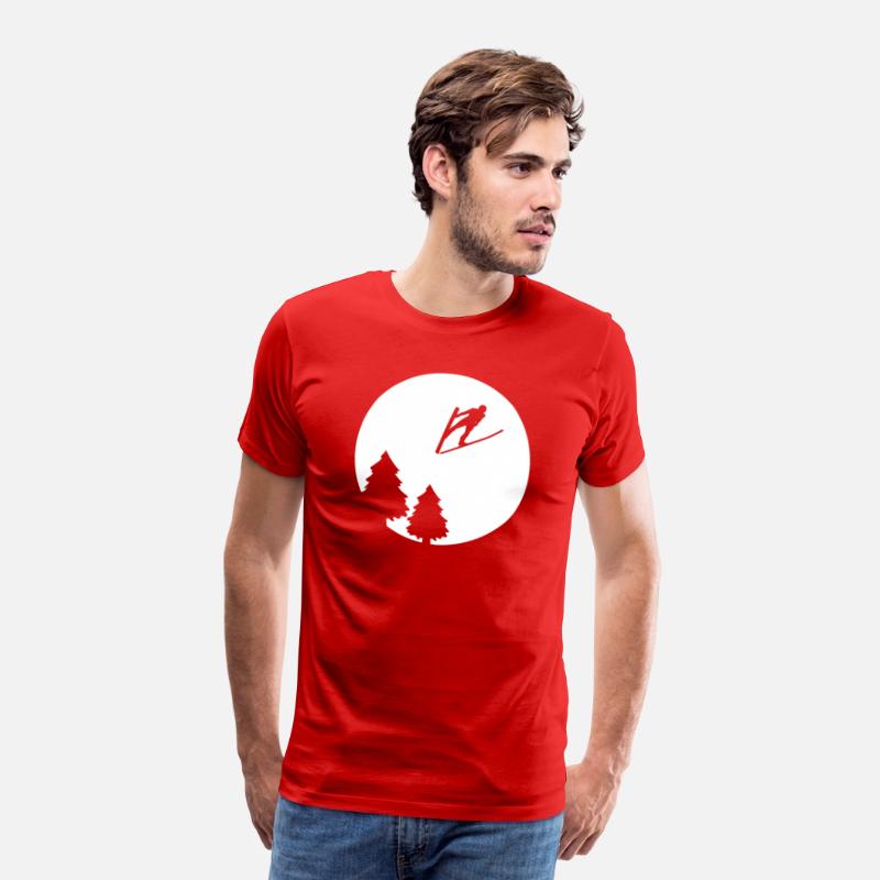 Ski-Jumping Ski Jumper over Full Moon Night Gift