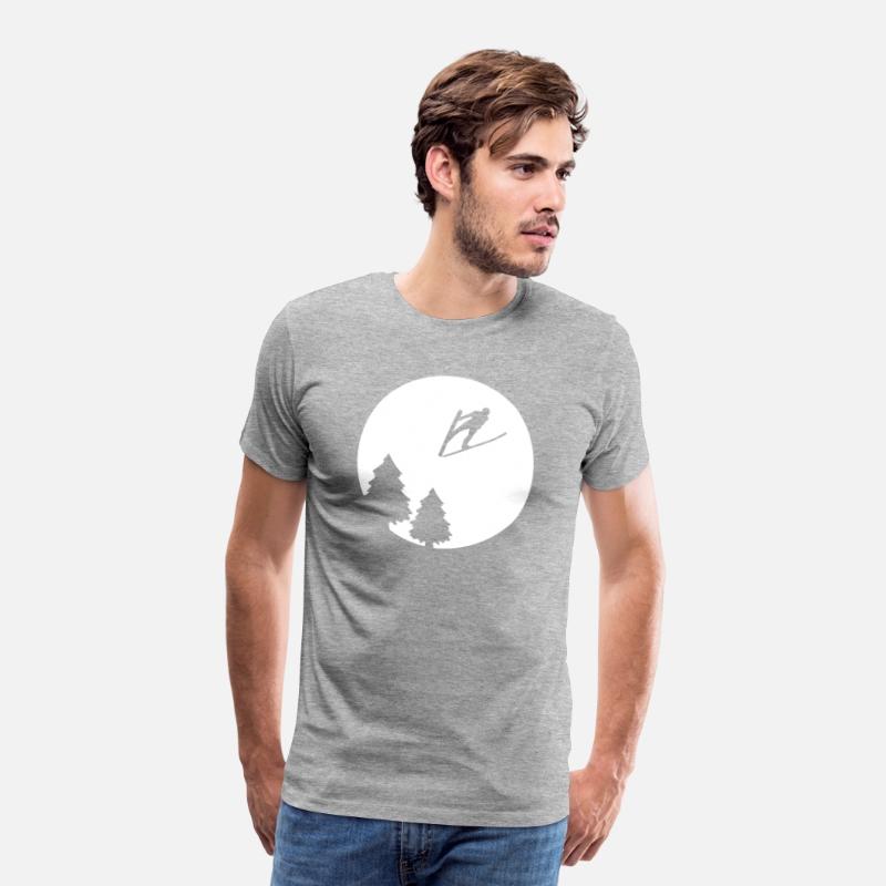 Ski-Jumping Ski Jumper over Full Moon Night Gift