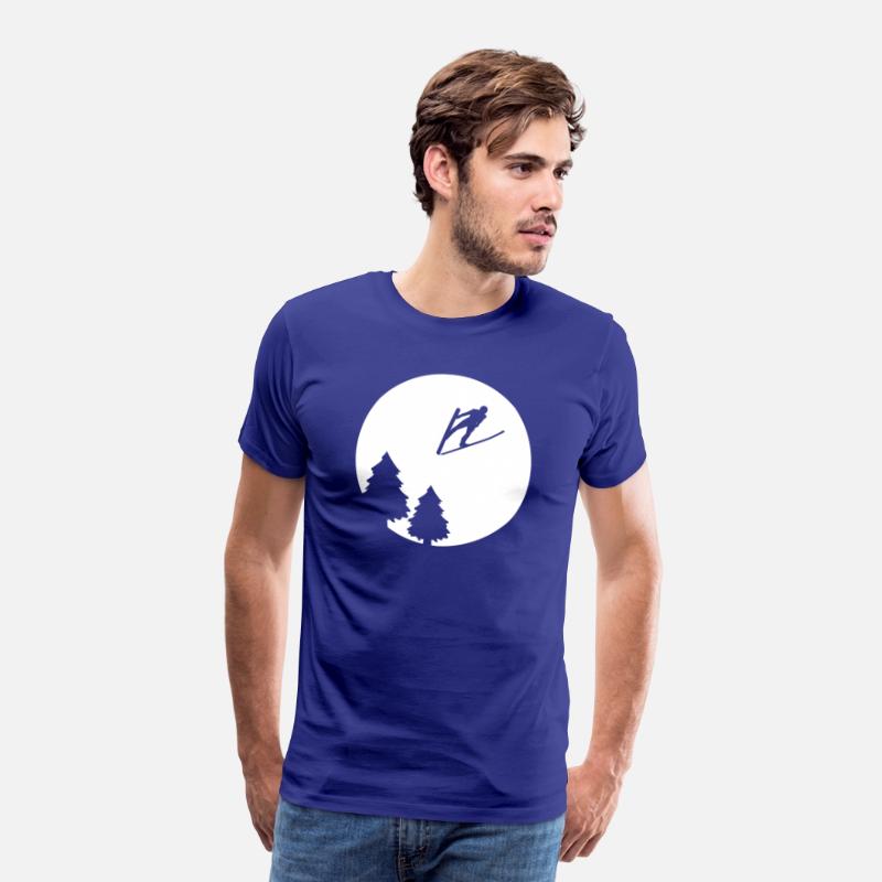 Ski-Jumping Ski Jumper over Full Moon Night Gift