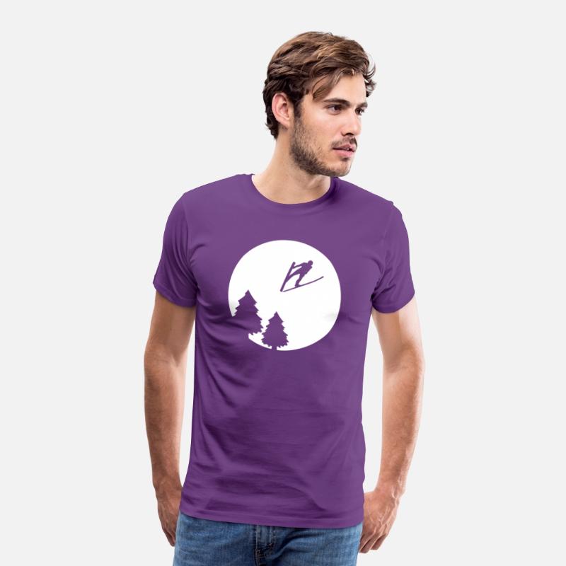 Ski-Jumping Ski Jumper over Full Moon Night Gift