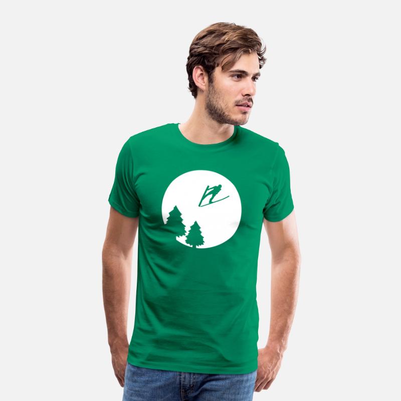 Ski-Jumping Ski Jumper over Full Moon Night Gift