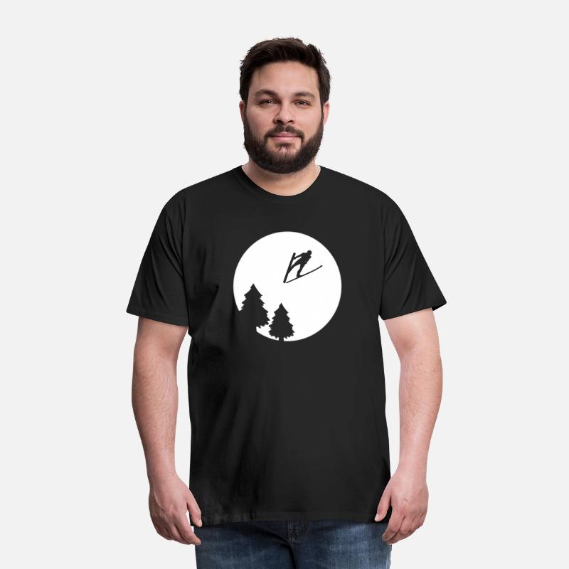 Ski-Jumping Ski Jumper over Full Moon Night Gift