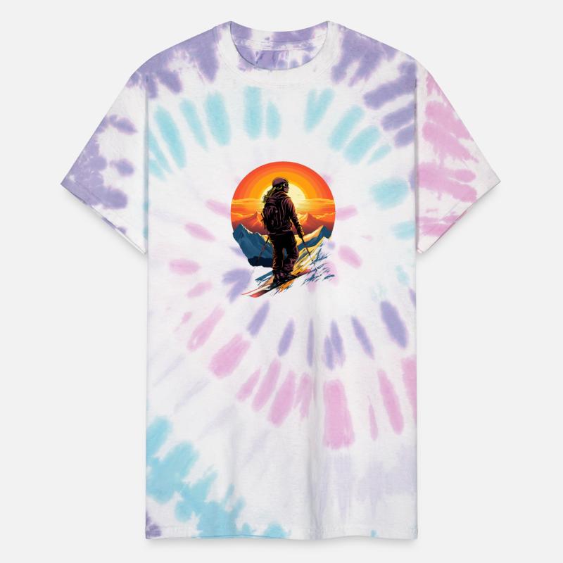 Skiing Girl Ski Snow Mountain Skier Sunset Women