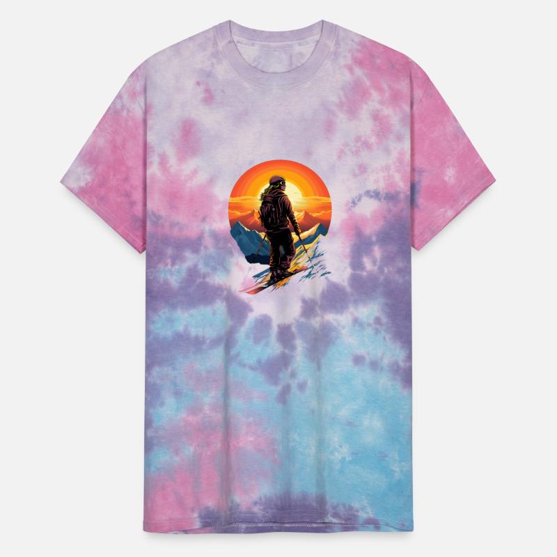 Skiing Girl Ski Snow Mountain Skier Sunset Women