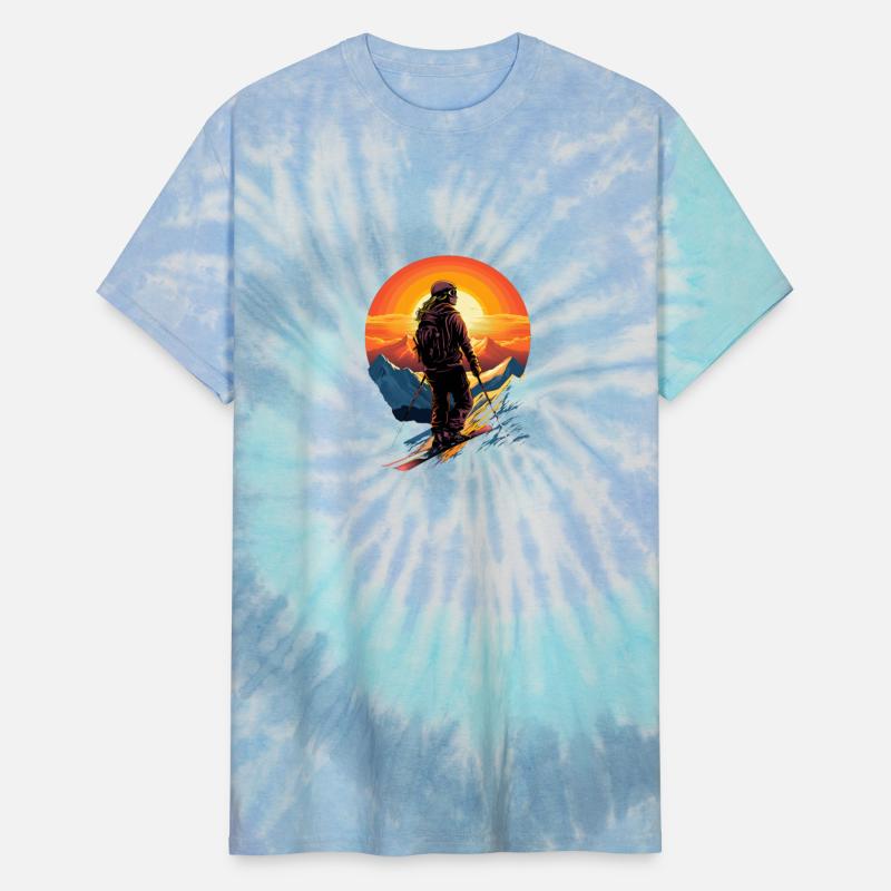 Skiing Girl Ski Snow Mountain Skier Sunset Women