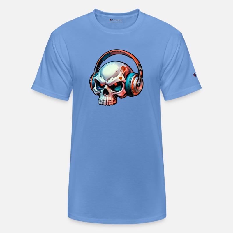 Skull with earphones