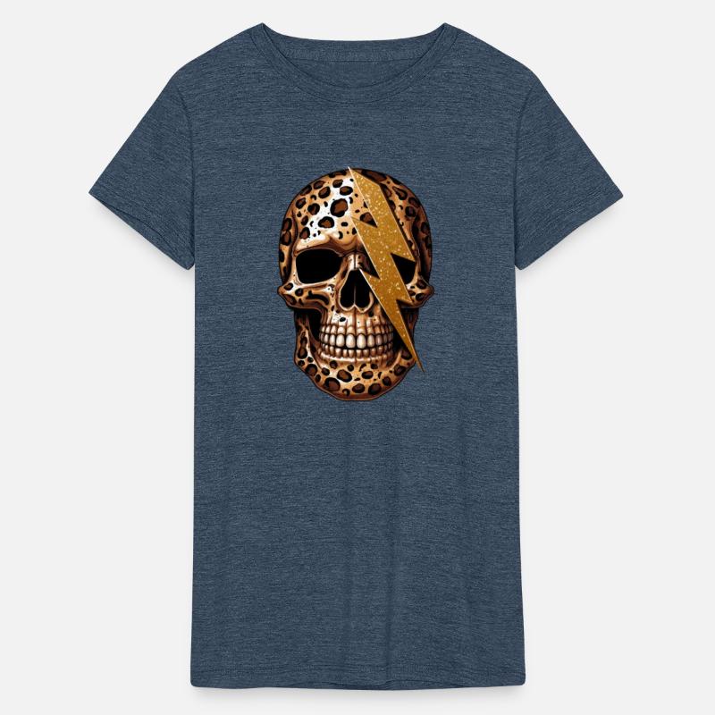 skull with leopard animal print