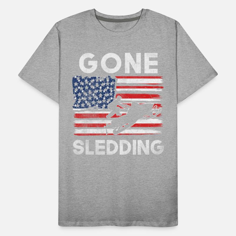 Snowmobile USA Flag Snowmobiling