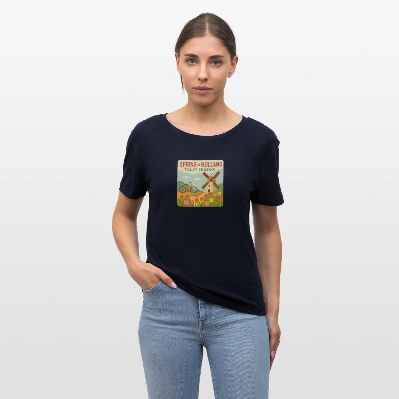 Spring in Holland Tulip Season Illustration