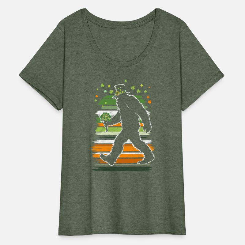 St Patricks Day Irish Sasquatch Shamrock Bigfoot