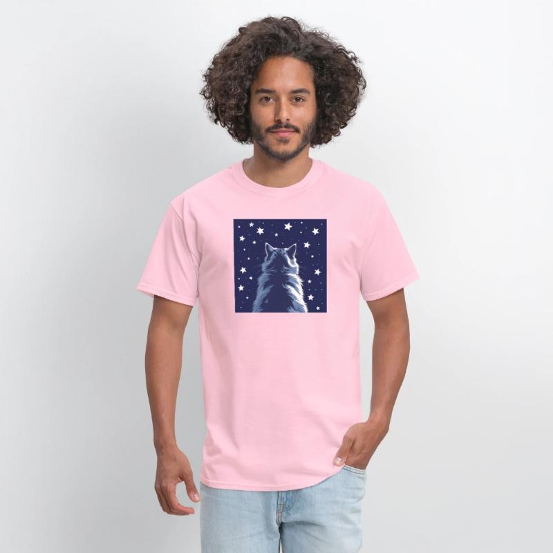 Star Gazer Cat Illustration