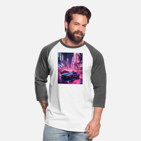 Street racers in downtown Tokyo Vaporwave