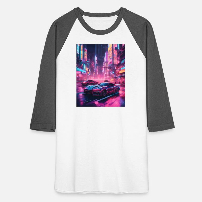 Street racers in downtown Tokyo Vaporwave