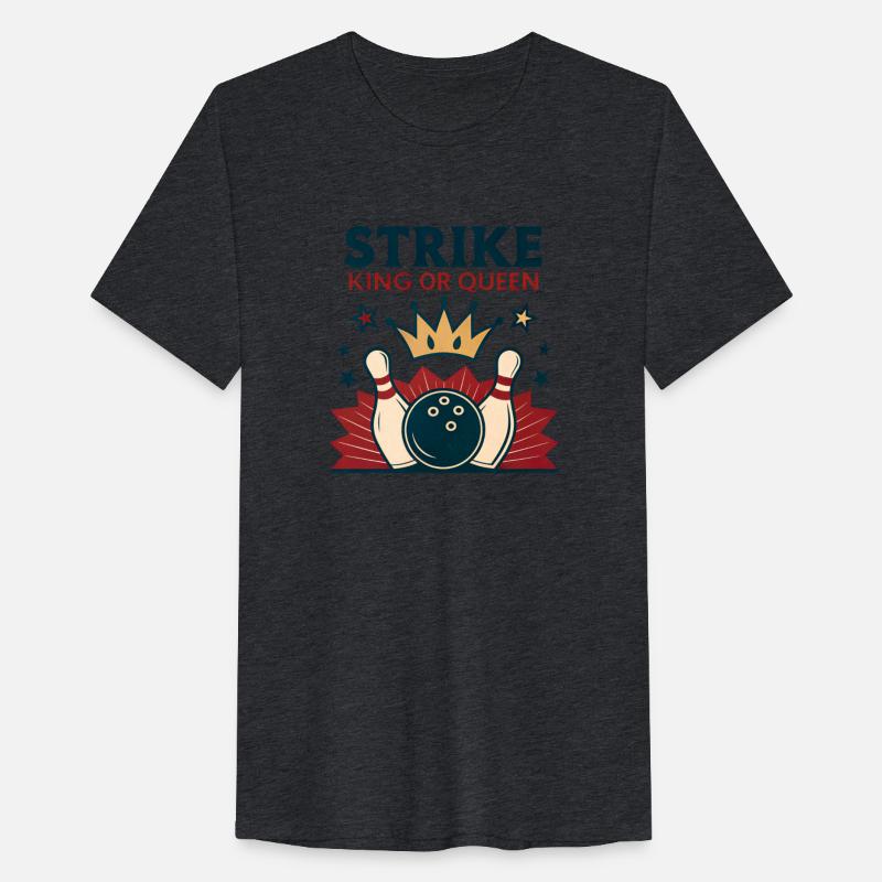 Strike King Queen Bowling Ball Pins Retro 50s